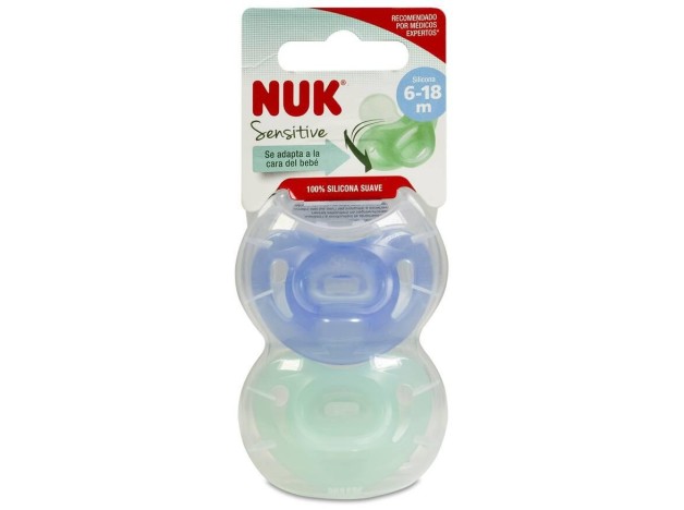 Nuk Chupete Sensitive Silicona 6-18 Meses, 2...