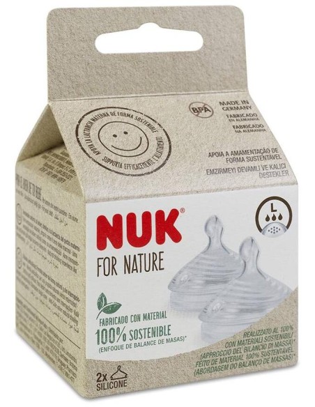 Nuk Tetina Silicona Anticólico 6 A 18 Meses Nature Sense, 2 Unidades