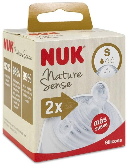 Nuk Natura Sense Tetina Silicona Talla S 0-6 M, 2 Uds