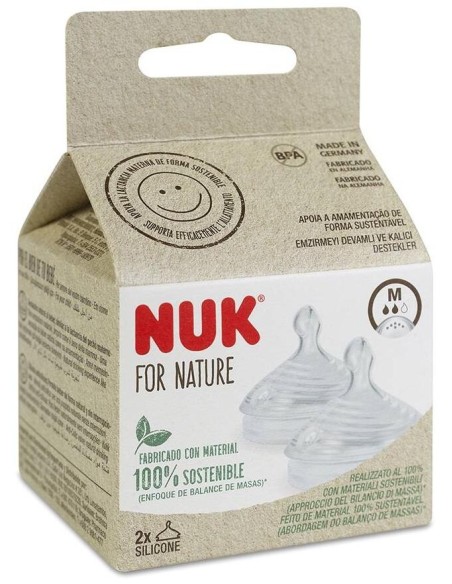 Nuk Natura Sense Tetina Silicona Talla M 0-6 M, 2 Uds