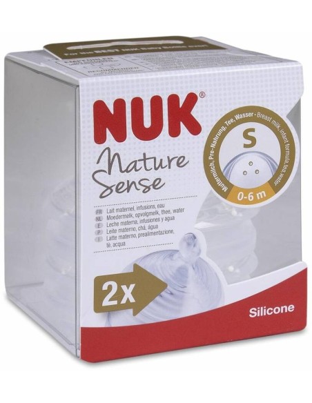 Nuk Natura Sense Tetina Silicona Talla S 0-6 M, 2 Uds