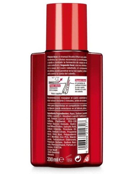 Caffeine Double Effect Champú Anticaída Y Anticaspa 200 Ml