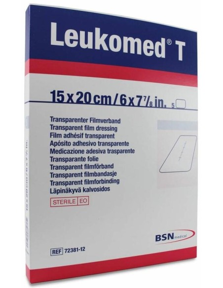 Leukomed T Apósito Transparente 15 Cm X 20 Cm, 5 Uds