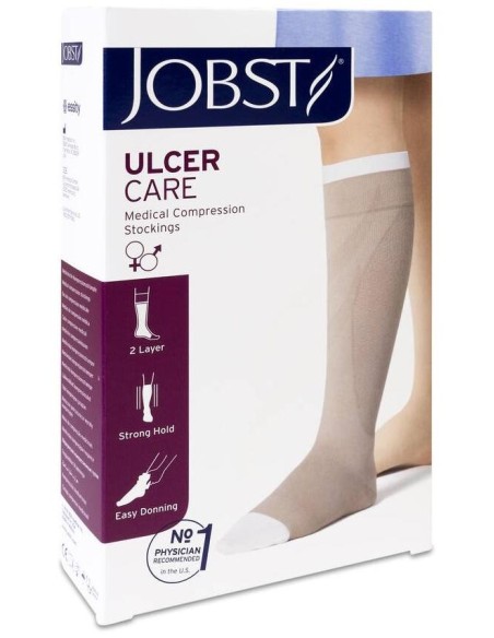 Jobst Ulcercare Media Compresión Fuerte Sin Cremallera Beige Talla 2Xl, 1 Unidad