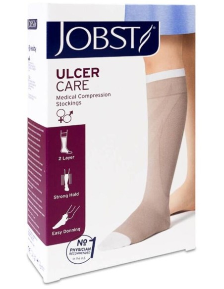 Jobst Ulcercare Media Compresión Fuerte Sin Cremallera Beige Talla Xl, 1 Ud