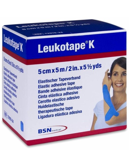 Leukotape K Azul Claro 5 Cm X 5 M, 1 Ud