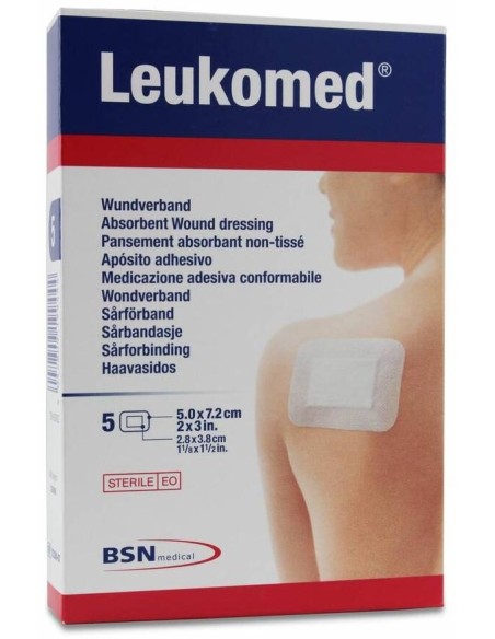 Leukomed Apósito Postoperatorio 5 Cm X 7,2 Cm, 5 Uds