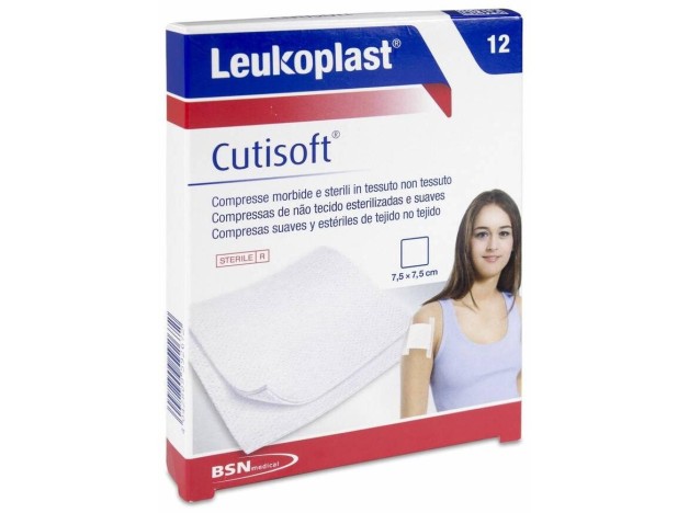 Leukoplast Cutisoft 7,5 Cm X 7,5 Cm, 12 Uds