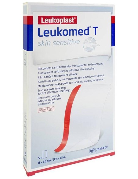 Leukomed T Skin Sensitive 8 X 10 Cm, 5 Unidades