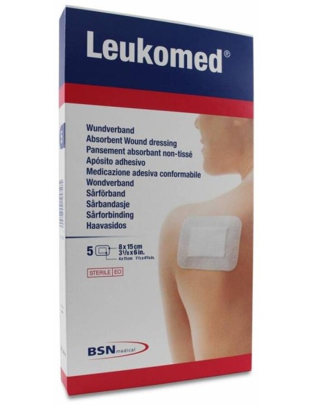 Leukomed Apósito Postoperatorio 8 Cm X 15 Cm, 5 Uds