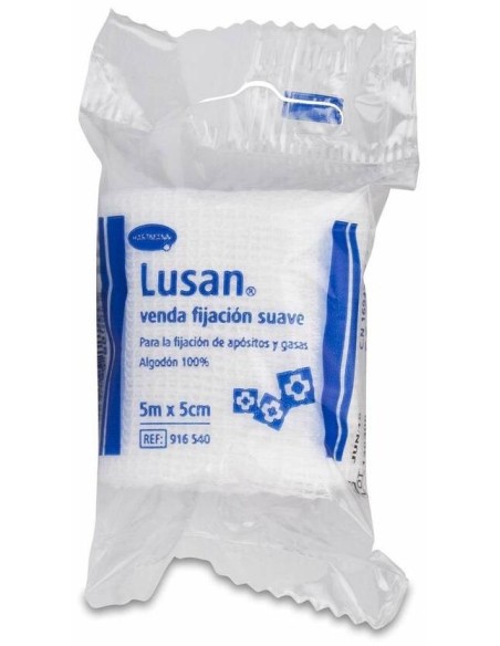 Lusan Venda De Gasa Hidrofila Cambric Fijación Suave 5 Cm X 5 M, 1 Ud