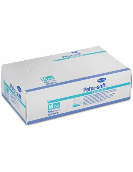 Peha-Soft Guantes Látex Desechables Sin Polvo Talla M 100Uds