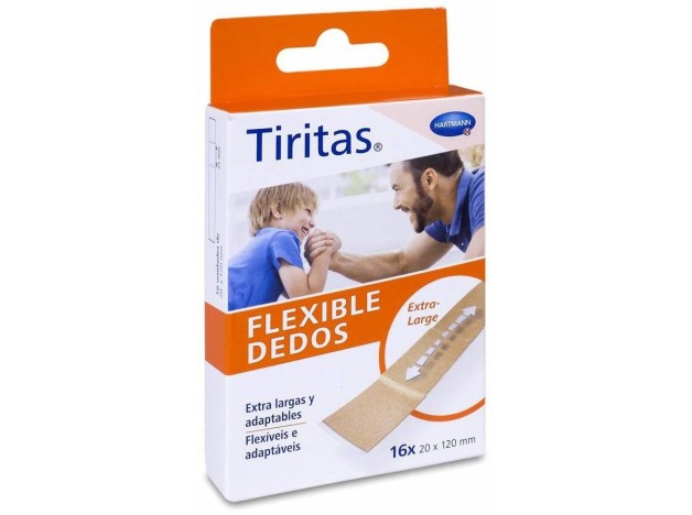 Tiritas Para Dedos Extra Larga, 16 Uds