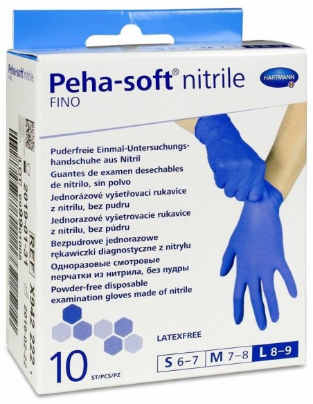 Peha-Soft Guantes Desechables De Nitrilo Talla L 10Uds