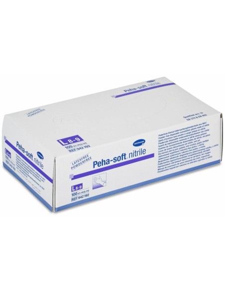 Peha-Soft Guantes Desechables Nitrilo Fino Talla L 100Uds
