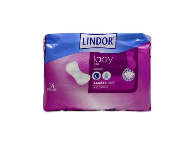 Lindor Premium Lady Pad 5 Gotas, 14 Unidades