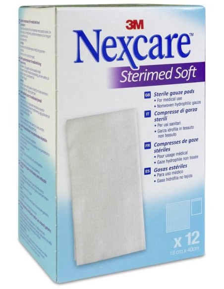 3M Nexcare Sterimed Soft Gasa Esteril Tejido Sin Tejer 18 Cm X 40 Cm 12 U