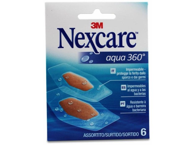 Nexcare Aqua 360º Tiras Surtidas De Bolsillo, 6...