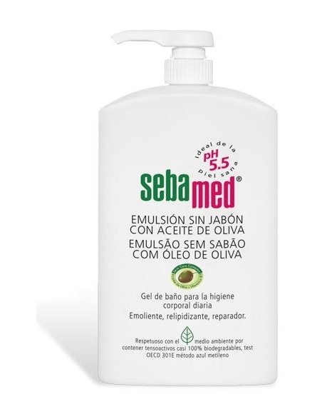 Emulsión Sin Jabón Gel De Baño Con Aceite De Oliva 1000 Ml