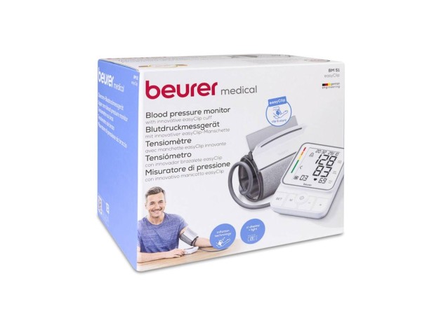 Beurer Tensiómetro De Brazo Bm 51 Easyclip, 1...