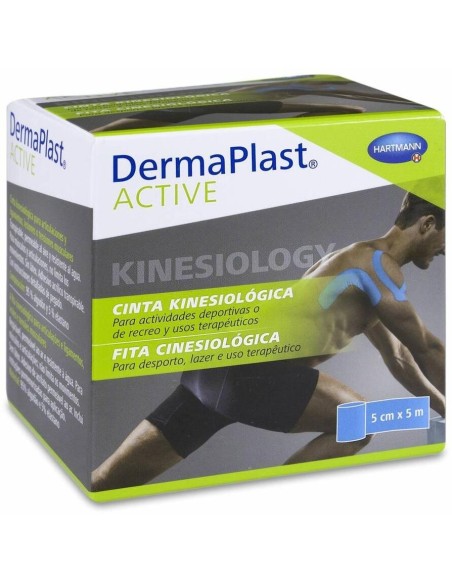 Dermaplast Active Cinta Kinesiológica Azul 5 M, 1 Ud