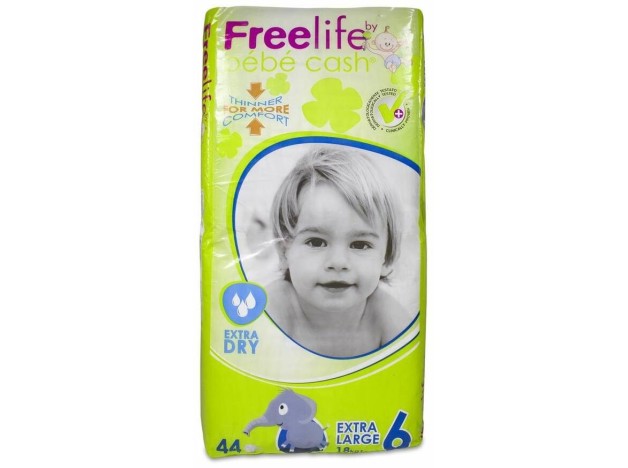 Freelife Cash 6 Pañal Bebé Extra Large +18Kg 44Uds