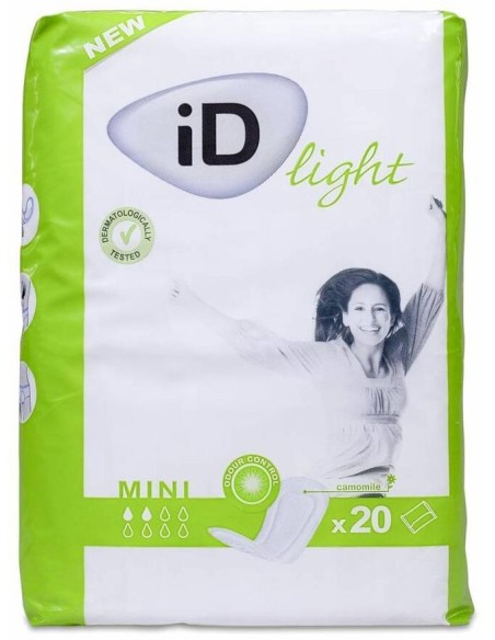 Id Light, Fresh %26 Free Mini Compresa Para Incontinencia Ligera, 20 Uds