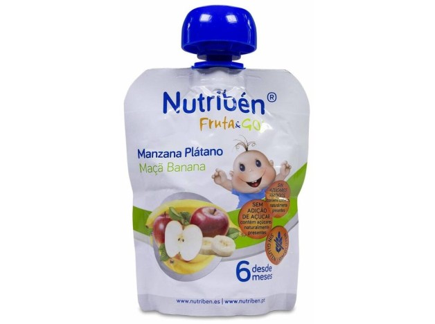 Nutriben Fruta And Go !Manzana-Platano 90Gr.