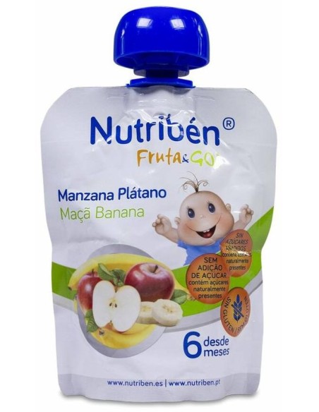 Nutriben Fruta And Go !Manzana-Platano 90Gr.