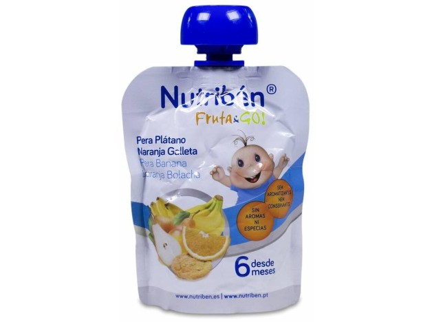 Nutribén Fruta %26 Go! Pera, Plátano, Naranja Y...