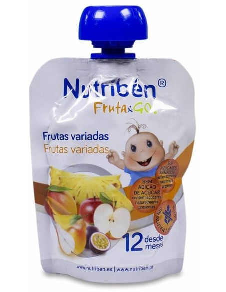 Nutribén Fruta %26 Go! Frutas Variadas, 90 G