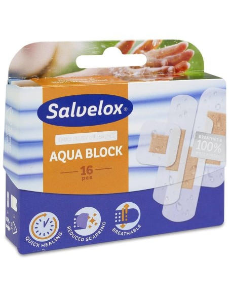 Salvelox Aqua Block Apósitos De Varios Tamaños, 16 Unidades