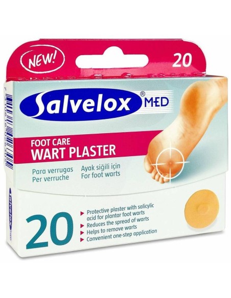 Salvelox Med Wart Plaster Verrugas Apósito Adhesivo 20Uds