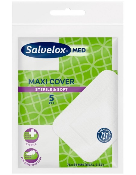 Salvelox Maxi Cover Estéril Apósitos 76Mmx54Mm 5Uds