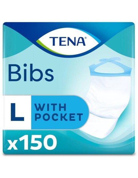 Tena Bib Babero Adulto Desechable Talla L, 150 Uds