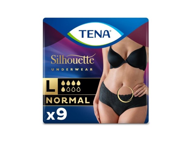Tena Compresas Silhouette Negra Baja M 12 Unidades