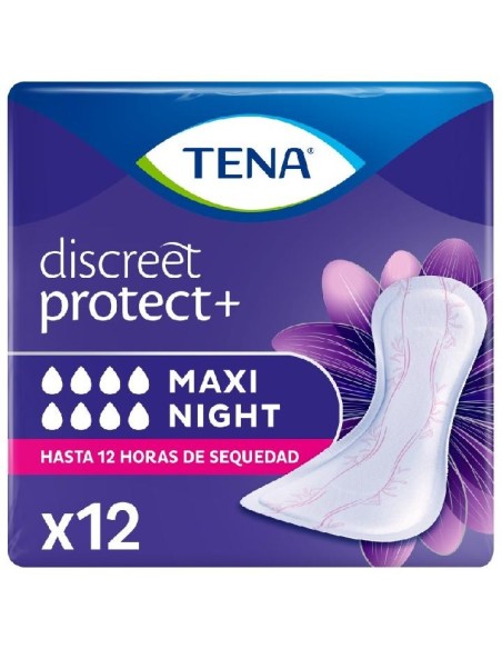 Discreet Compresa Incontinencia Maxi Noche 12 U