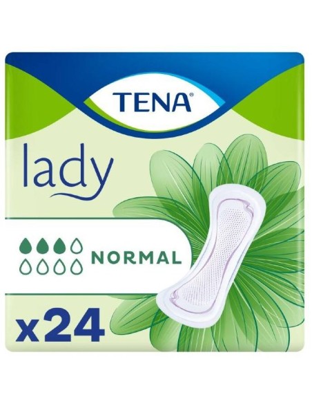 Tena Lady Absorbente Incontinencia Orina Ligera Normal, 24 Uds