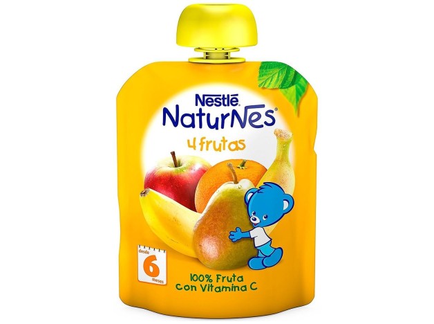 Nestlé Puré 4 Frutas Bolsa, 90 G
