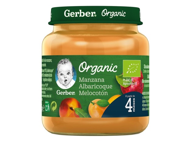 Gerber Organic Tarrito Manzana, Albaricoque Y...