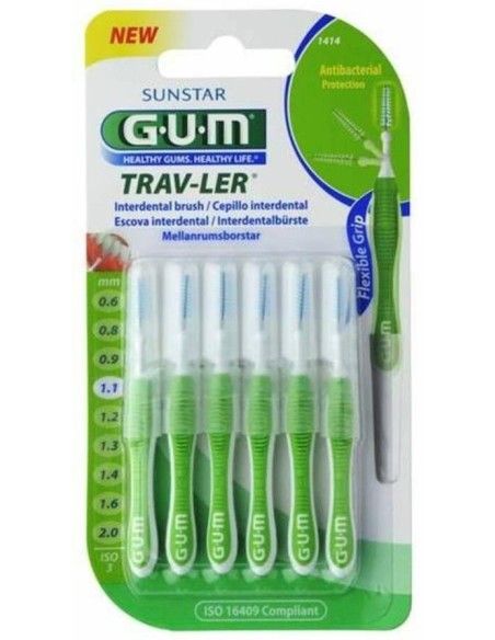 Cepillo Interdental Trav-Ler 1414 1,1Mm 6Un Verde