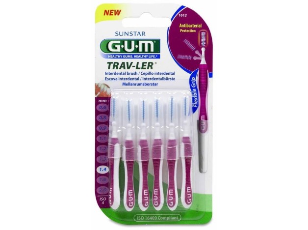 Cepillo Interdental Trav-Ler 1612 1,4Mm 6Un Rosa