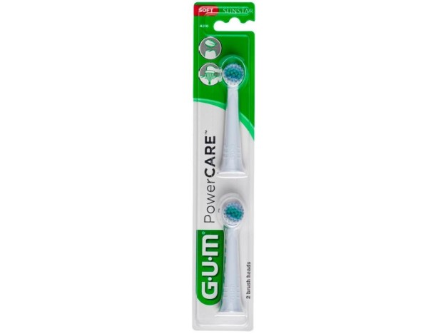 Gum Powercare Recambios Cepillo Eléctrico, 2 Ud