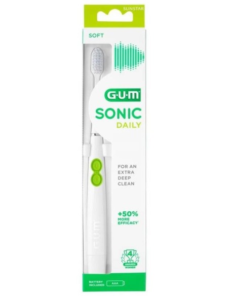 Sunstar Cepillo Gum Sonic Daily Blanco, 1 Unidad