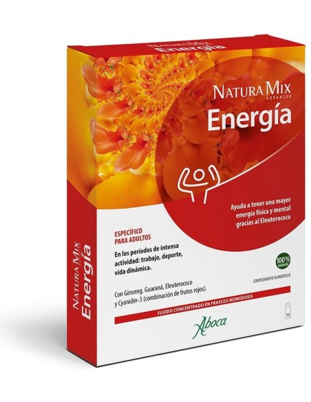 Aboca Natura Mix Advanced Energía Fluido Concentrado 10 Viales