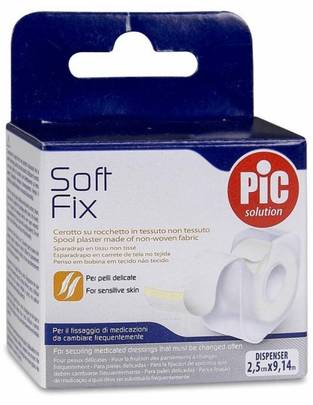 Pic Solution Esparadrapo Soft Fix 2,5 Cm X 9,14 M, 1 Ud