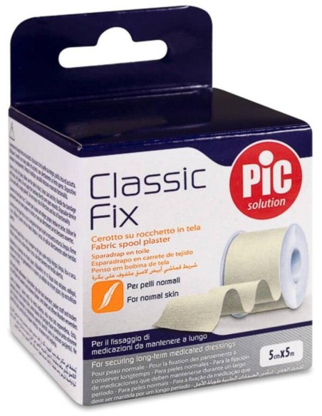 Artsana Esparadrapo Pic Classic Fix Tejido Color Blanco 5 M X 5 Cm