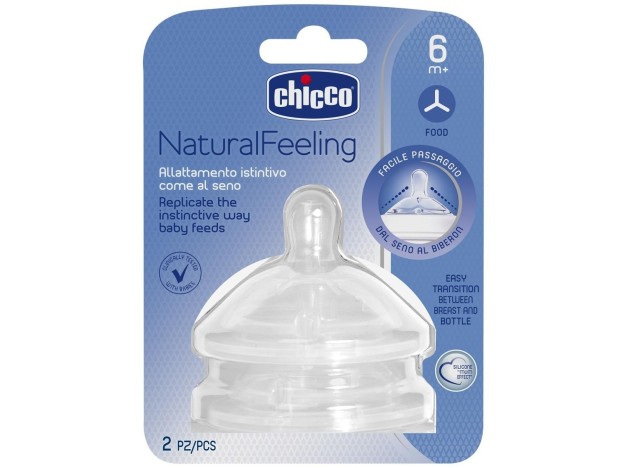 Chicco Tetina Naturalfeeling Flujo Papilla 6M+,...