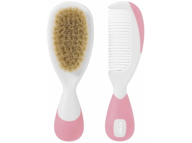 Chicco Cepillo Y Peine Rosa 0M+, 1 Ud