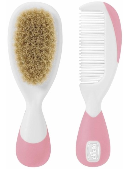 Chicco Cepillo Y Peine Rosa 0M+, 1 Ud